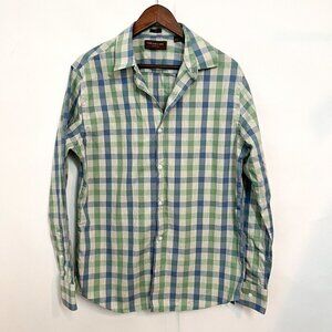 Fairlane and Sons Men's Button Down Shirt Wrinkle Free Size L Cotton Blue